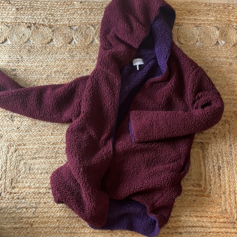 Plum teddy coat